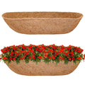 Halatool 36" Coco Liners for Planters, 2 Pack Coconut Fiber Trough Liners | Replacement Window Box Liners for Railings & Balcony Planters, Breathable, Prevents Soil Erosion & Promotes Healthy Roots - size: 36inch