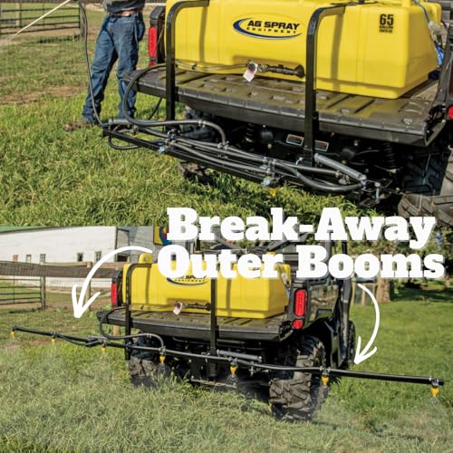 7-Nozzle Folding Boom,140" Coverage (11ft Swath) | Air-Induction Drift Reduction Tips & Heavy Duty Steel for Food Plots & Pasture Spraying, UTV & ATV Sprayers