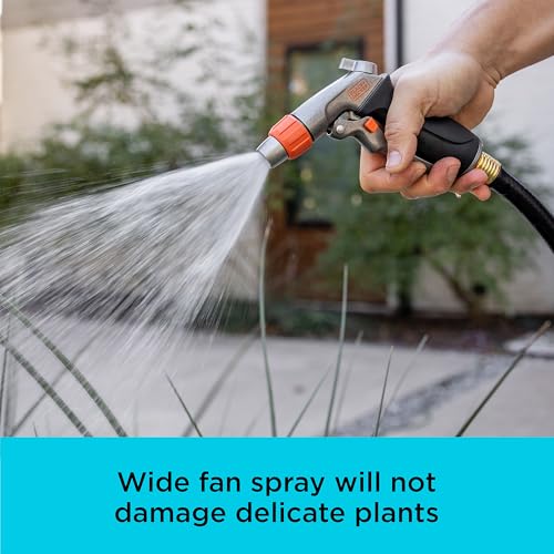 Black + Decker® Adjustable Front Trigger Nozzle – Heavy-Duty, Precision-Control Garden Hose Sprayer BD59380