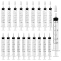 20 Pack 3ml/cc Syringe with Cap, Small Plastic Syringes without Needle, Individually Wrapped, for Liquid Oral Measurement, Scientific Lab, Colostrum Collect, Feeding Pet, Watering