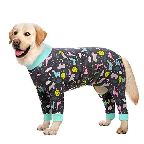 Dog Surgery Recovery Suit Female Male for Dogs After Surgery Medium Large Dogs Onesie Dog Pajamas Pjs Clothes (Dark Gray, 30 (Chest 29.92 in | Backlength 19.69 in)) - color: Dark gray, size: 30 (Chest 29.92 in | Backlength 19.69 in)