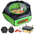 Tetuga Brooder Box for Chick Starter Kit with 10x 12” Brooder Heating Plate | Chicken Brooder Pen All-In-1 Bundles with Chicken Feeder, Waterer, Up to 15 Chicks, Duck & Quail, Indoor & Outdoor Use, Green - color: Chicken Brooder Tent Bundles,Green