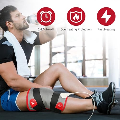 Comfytemp Leg Heating Pad, Wearable Heat Wrap for Knee/Thighs/Calf (S/M) | FSA Eligible HSA Approved Electric Heated Pad for Legs/Arm/Hamstring Soothing Warmth, Birthday Gifts for Women Man Mom Dad - size: Small