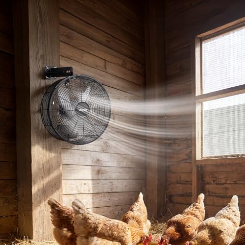 VEVOR Greenhouse Air Circulation Fan, 1800 CFM Powerful Air Circulator Electric Fan, 10 Speeds, 3 Switchable Modes, LCD Control, Ceiling Wall Mount, Fast Ventilation for Greenhouse, Patio, Garage - size: 21.6" Fan×1 -66W