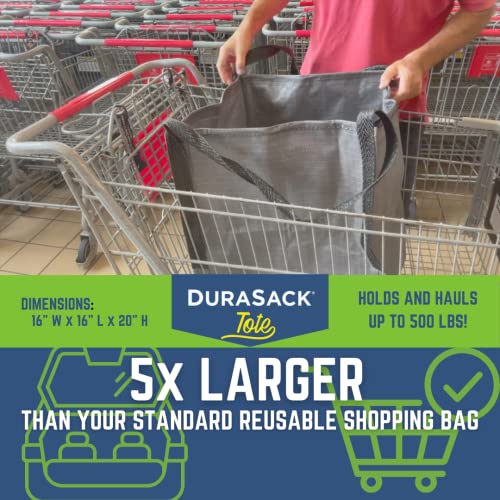 DURASACK Heavy Duty Storage Tote Bag 22-Gallon, Multicolored, Pack of 4 | Moving Bag Utility Tote for Laundry, Moving & Home Storage, Reusable Self-Standing Design, Holds up to 500 Pounds - color: Multicolored, size: Pack of 4
