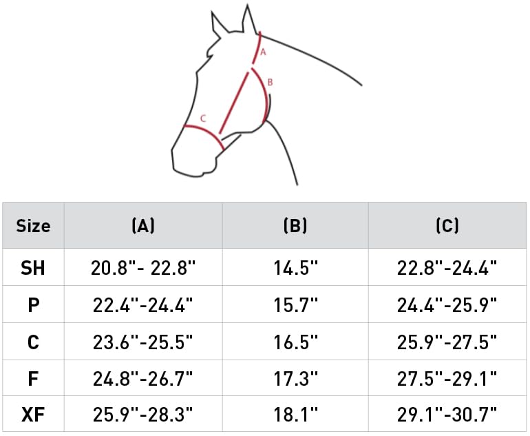 HORZE Fleece-Padded Adjustable Horse Halter, Soft Comfort, Easy On/Off - color: Dark Red, size: Horse
