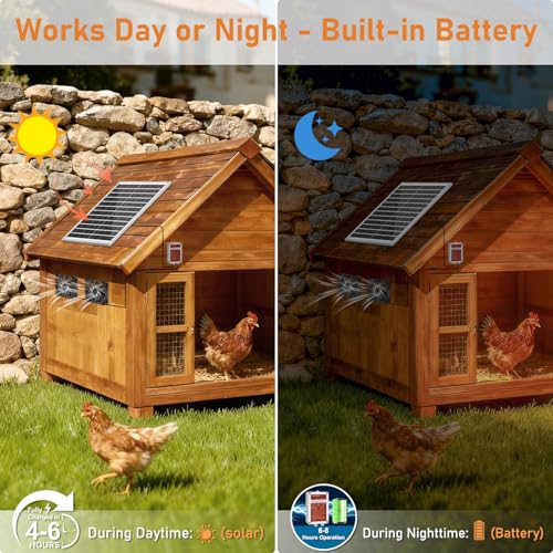 Solar Powered Fan Kit with Battery, Solar Powered Fan for Shed & Greenhouse, for Intake or Exhaust Vent Cooling for Chicken Coop, Dog House