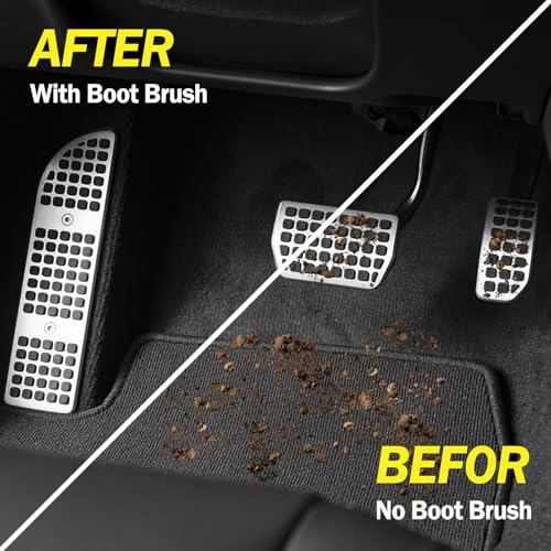 Truck Step Mounted Brush, Heavy Duty Boot Brush Cleaner, Universal Boot Scrubber Dirt-Removal Accessories for RVs, SUVs, Camper Vans, Trucks & Semis