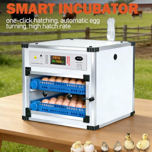 Vevitts 136 Eggs Automatic Egg Incubator with Auto Turner, Digital Temperature Humidity Control & Water Refill, Incubators for Hatching Eggs for Chicken Duck Goose Pigeon Eggs