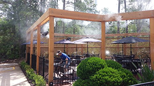 Fan Mister - Stainless Steel Misting Ring with Sediment Filter - Includes Misting Nozzles - Push Lock Connection - Do It Yourself (12 Inch 4 Nozzles Ring) - size: 12 Inch 4 Nozzles Ring