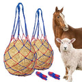 2 Pcs Slow Feed Hay Net for Horses, 34 Inch Hay Bags, Blue | For Horses/Sheep/Goat, Regulate Feeding Hanging Hay Nets for Horses Stable,Trailer,Stall Paddock - size: Blue
