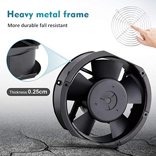 Wathai 172mm x 150mm AC Axial Fan 110V 120V Air Hockey Table Replacement | Dual Ball 6 Inch Exhaust High CFM Air Hockey Fan for Server DIY Cooling Ventilation Exhaust Projects 238 CFM - style: 172x150x51mm