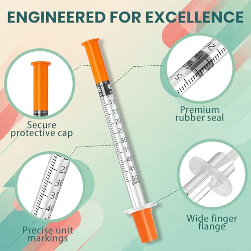 0.5ml 30G 5/16" (8mm), Lab Syrings Individually Wrapped, Box of 100 - size: 0.5ml 30G 5/16 Inch