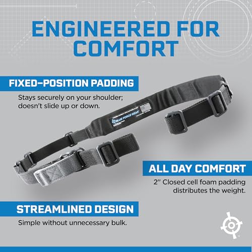 Blue Force Gear Vickers Padded Sling - 2-Point Adjustable Sling - Nylon Hardware
