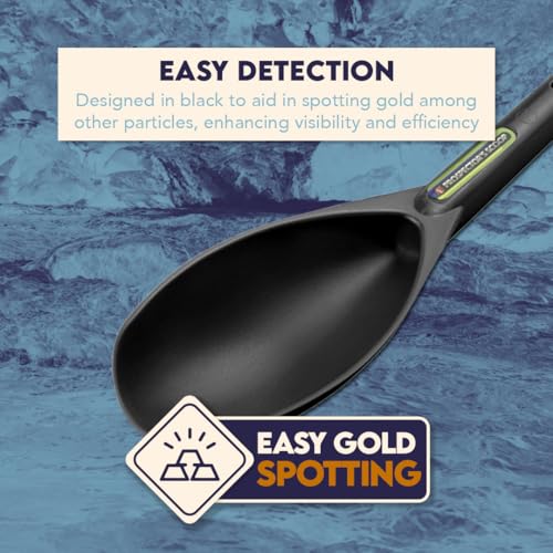 SE Black Prospector's Scoop - 12.5" Heavy-Duty Plastic Tool for Metal Detecting, Gold Panning, Treasure Hunting, and Gardening - color: Black