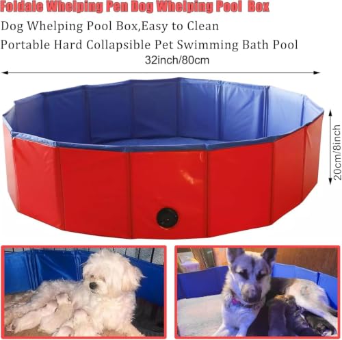 kewen Puppy Kitten Whelping Supplies, Whelping kit for Puppies Birth,Kitten Supplies,Dog Supplies,Puppy kit,Kitten Bottle Feeding kit for New Born Puppy Supplies and Kitten with 32" Whelping Pen - color: white