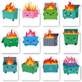 Yinder 24 Pads Fun Sticky Notes Kawaii Dumpster Fire Memo Pad Bulk | Cute Animal Cartoon Designs, Self Adhesive Tabs, Gift for Back to School Veterinary Office, Party Favor Supplies - style: Dumpster