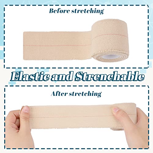 Elastic Tape Bandage Self Adhesive Wrap, 2 Inch x 5 Yard | Athletic Elastic Flexible Stretch Bandages Bulk for Sports Support Animal Pets