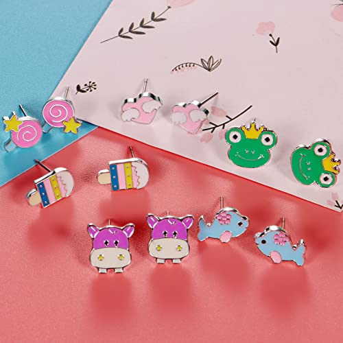30 Pairs Hypoallergenic Earrings for Girls Sensitive Ears with Stainless Steel Post -Assorted Cute Stud Earrings for Teens Girls Women - style: #3-Chic