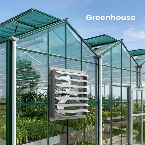 Xcity 30" Shutter Exhaust Fan, 7000 CFM Wall Mount Ventilation Fan | 7000 CFM airflow, AC motor, automatic shutters and 6 ft power cord for easy garage, attic and greenhouse ventilation. - size: 30 Inch