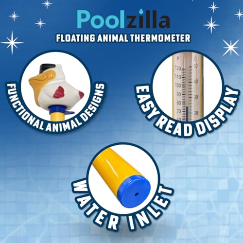 Floating Pelican Thermometer - Pools, Spas, Hottubs, & Aquariums | Floating Pelican Thermometer for Pools, Spas, Hottubs, & Aquariums - Shatter Resistant - color: Pelican