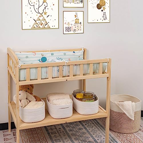 CubesLand Small Storage Baskets for Shelves, Closet Storage Bins | Empty Gift Basket Baby Nursery Woven Baskets for Organizing, Rectangular Clothes Closet Shelves Baskets 3 Packs Off White - color: Off White, size: 3pcs-small basket
