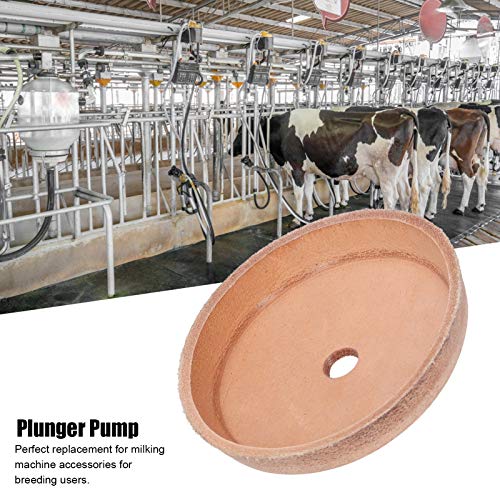 Shanrya Milker Piston, Faux Leather Cow Piston Pump Milking Machine Spare Parts Plunger Stable Efficient Easy Milker Piston for Leather Plunger Pump, Milking Machine Piston