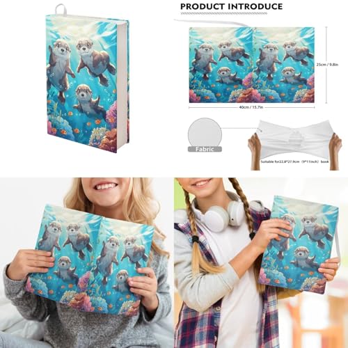 Upetstory Sea Otter Backpack for Kids Girls Boys 6-8 10-12 Elementary School Bag with Lunch Tote Pencil Bag Primary Kindergarten Bookbag Water Bottle Sleeve Book Cover Travel Daypack Hiking - color: Sea Otter