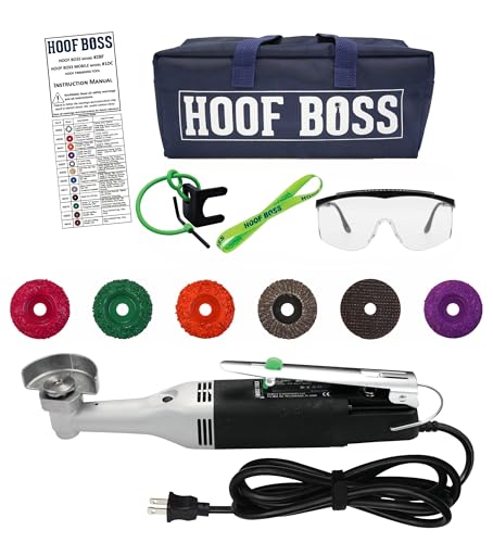 Horse Hoof Trimmers Kit, Complete 110V Electric Set with Supplies | Horse Hoof Trimming Tools, Farrier Tool Kit, Grinder Discs Included, Accessories Included