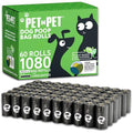 Pet N Pet Poop Bags for Dogs, 1080 Count, Plant Based, Black 9x13 Thick | 41%, 59% PE, Extra, Rolls, Unscented, Waste, Leak-Resistant, Tear-Resistant, Easy-Tear Design, Durable, dog waste bags - color: Black - Unscented