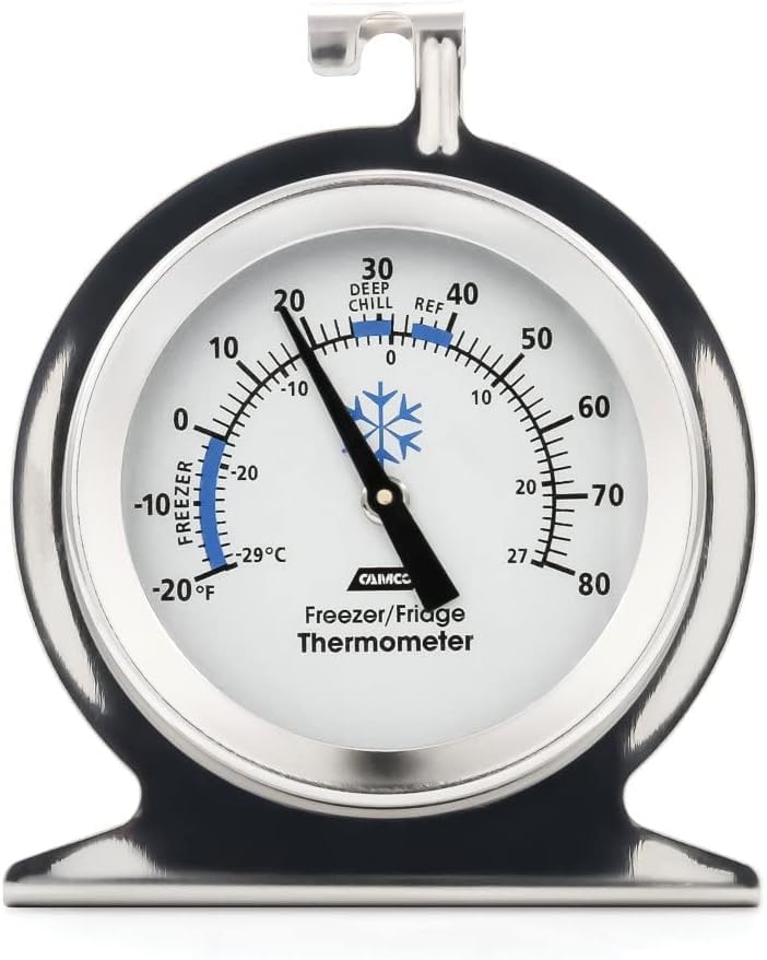 Camco 42114 Thermometer - Refrigerator/Freezer/Dry Storage (Pack of 12) - size: One Size (Pack of 12)