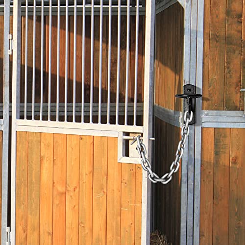 6 Pcs Bucket Hooks for Horses Bucket Hangers Holder Metal, Black | Equestrian Water Hangers for Stalls, Wall Mount with Screws, Barn Feed Holder, Equestrian Farmhouse Stable Supplies - color: Black
