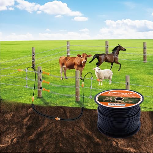 Electric Fence Wire Double Insulated Underground Hard Cable - 12.5Gauge, 180ft - Galvanized Steel Core - size: 12.5Gauge, 180Ft
