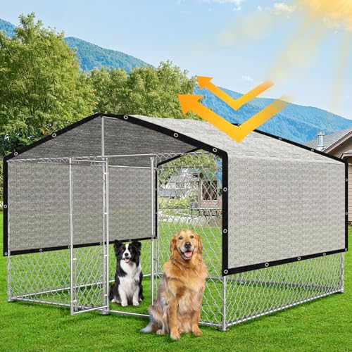 Shade Cloth-80% Aluminum Sunblock Neting,Durable Mesh Tarp with Grommets,Shade Cloth for Garden,Car, Outdoor Pergola,Greenhouse,Chicken Coop and Dog Kennel(Silver) - size: 6.5×20FT