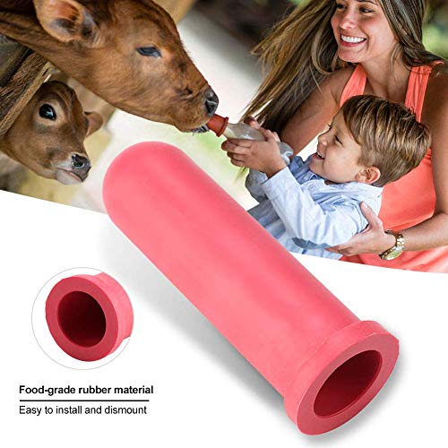 5PCS Farm Animal Feeding Milk, 10cm Length Rubber Milk Drinking Feeder Nipples for Little Cot Calf Livestock