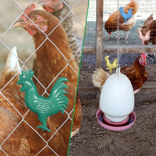 5 Ft Hanging Chain Spring Hooks with 4 Signs for Chicken Coop Feeders | 304 Stainless Steel, Anti-Rust & Adjustable, Holds Up To 13 Lbs for Chicken Coop Feeders, Plant Hooks Indoor & Outdoor Use - size: 5 FT