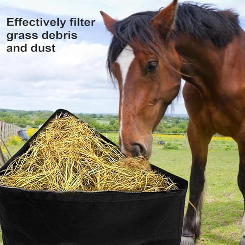Feed Bags for Horses - Portable Heavy Duty - Sheep Slow Feed Hay Bag,for Goat Sheep Cattle Cow Bunny Chicken Livestock Stall Barn Trailer Storage