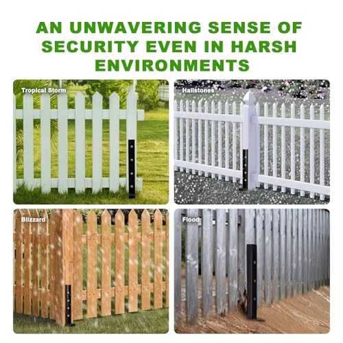 6-Pack 2" Width Fence Post Repair Kit, 34in Heavy Duty Ground Spike Anchor for Wooden Post Repairing Tilted/Broken Posts Metal Brackets - size: 2'' 6 Pack