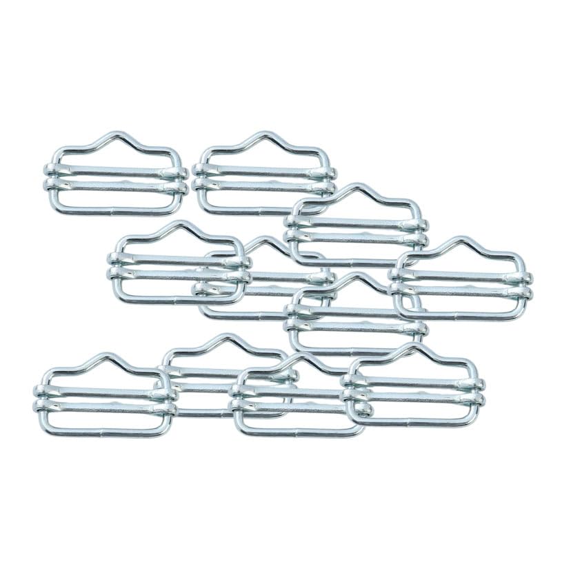 Electric Fence Polytape Connector Buckles, 50mm x 32mm, Gate Handle Splicers, 10-Pack