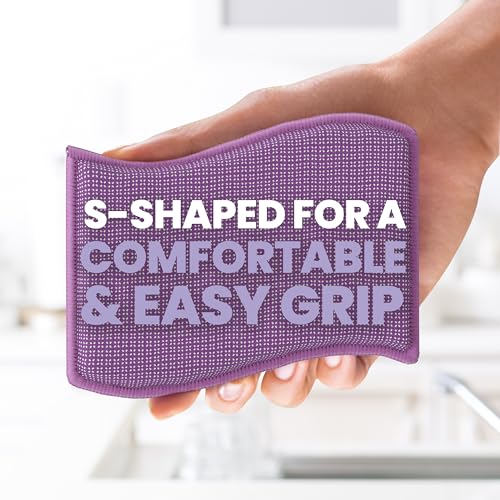 Scotch-Brite Dobie Stay Clean Scrubbers, Non-Scratch Dual-Sided Dish Sponges with Absorbent Cloth Side, Odor Resistant Scrubbing Pads for Dishes and Household Cleaning, 8-Pack - size: 8 Pads