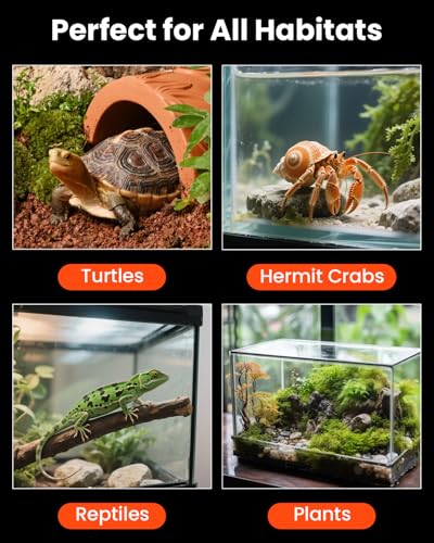 MQ Reptile Terrarium Heat Pad with LCD Digital Aquarium Thermometer, 11 x 16.5in Power Adjustment Under Tank Heater Mat for Pets, Small Animals, Seedling, 20W - size: 20W, 11*16.5 in