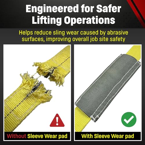 Chenango Supply DD Sling 2 Inch Nylon Sling Sleeve Wear Pad | USA Made, Hook & Loop Closure, Abrasion Protection for Lifting Slings, Flat, Endless & Round Sling Compatible