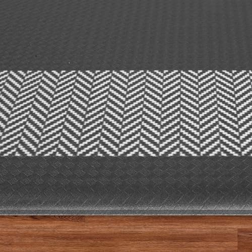 Chef Gear Hettie Anti Fatigue Cushioned Kitchen Mat 18"x32" Black - color: Black, size: 32"L x 18"W x 0.3"Th