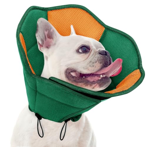 Dog Cone - Soft Cone for Dogs to Stop Licking, Pet E-Collar Alternative After Surgery, Adjustable Pet Recovery Collar for Wound Healing, Pine Green Medium - color: Pine Green, size: Medium