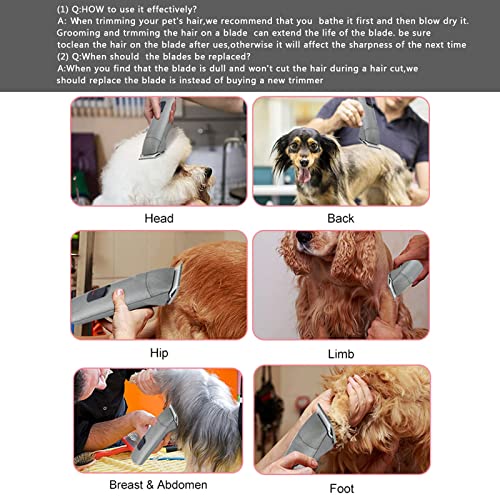 Dog Grooming Blades Compatible with Andis Clipper/Oster A5/Wahl KM Series | Dog Clipper Blade,Ceramic Blade & Stainless Steel Blade Size:#10+30+7FC+5FC,Silver,3 Count - color: 1pc 3-3/4fc: 1/2" (13 Mm)