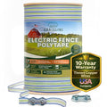 Electric Fence Polytape 1000ft, 3/4" Fence Tape, 6 Tinned Copper Wires | 330lb Strength High Visibility Livestock Fencing - 0.2 Ohm Low Resistance - Safe for Horse and Goat Fencing - UV resistant - size: 1000 ft