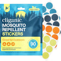 Cliganic Mosquito Repellent Stickers for Kids & Adults (90 Pack) - Solid Patches, Natural DEET-Free, Essential Oil Infused, Insect Repelling Garments - size: 90 Count (Pack of 1)