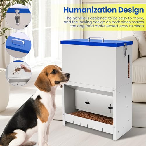 22lbs Gravity Dog Feeder - Automatic Dog Feeder Large Breed | Dog Food Dispenser,Adjustable Feeding Speed,Two Installation Method,Solid Material, Viewing Window Design,for Cat Dog