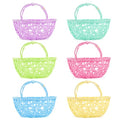 6 Pcs Easter Egg Baskets - Handmade 6 Colors Easter Baskets | for Easter Theme Garden Party Favors, Easter Eggs Hunt, Easters Goodies Goody, Basket Fillers