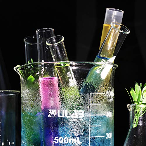 ULAB Scientific Glass Beaker Set, 3 Sizes 50ml 100ml 250ml, 3.3 Boro Griffin Low Form with Printed Graduation, UBG1001 - style: Low form 3 Sizes: 50ml 100ml 250ml